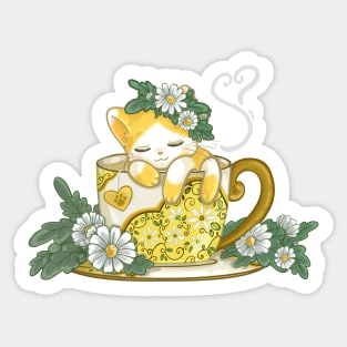 Tea Cats Series 1: Chamomile Sticker